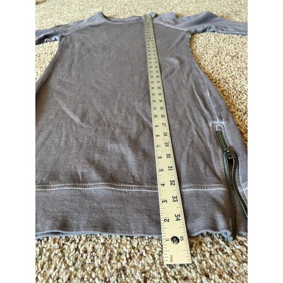 Athleta Eco Wash Side Zip Sweatershirt dress, XXS, Gray, Long Sleeve, Comfort - Picture 12 of 13
